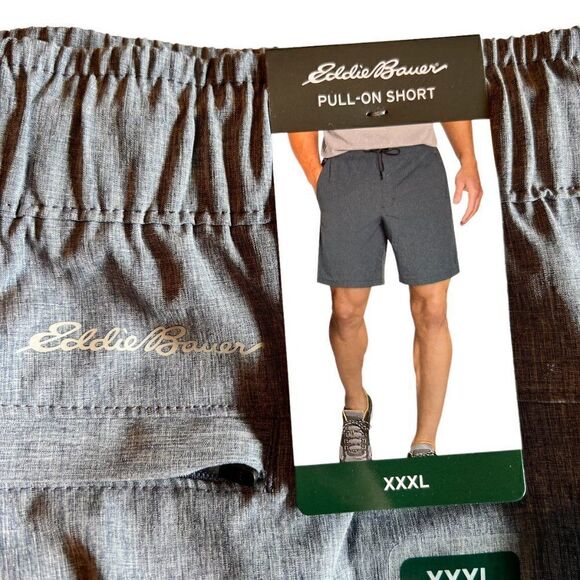 Eddie Bauer indigo blue pull on stretch poly men's shorts 3XL - Picture 4 of 11